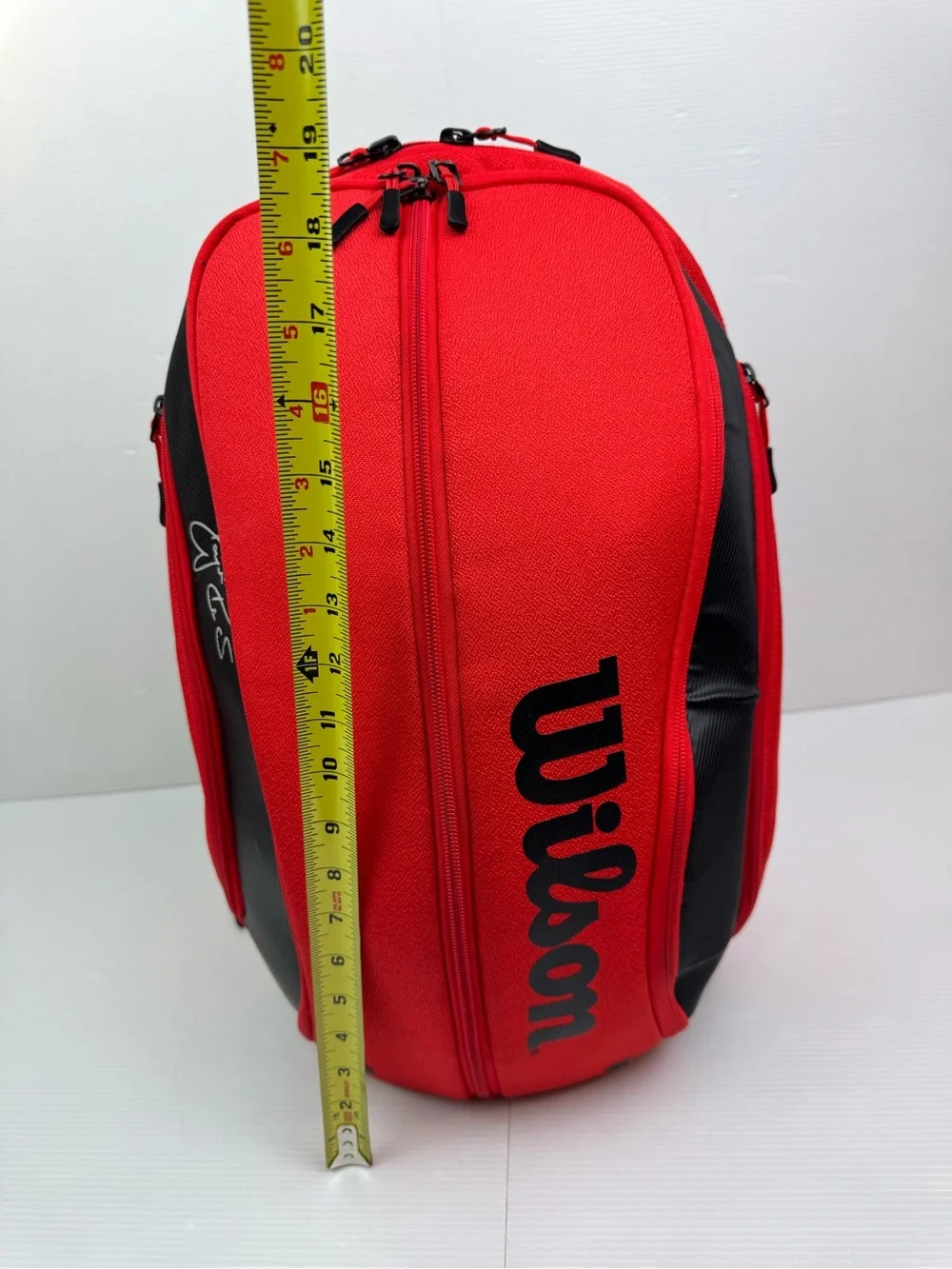 Wilson Roger Federer DNA Pro Tennis Backpack Red/Black Racquet Bag Sport Unisex - Picture 7 of 16